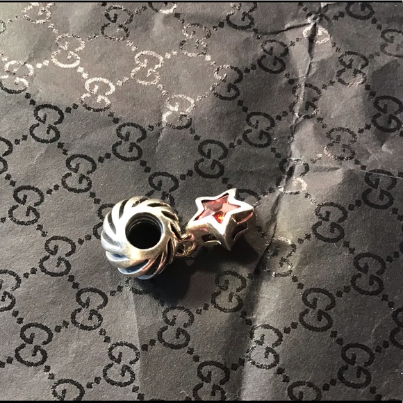 New sterling & Swarovski zirconia dangle star bead - Picture 5 of 7